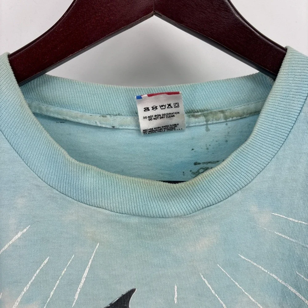 Under The Sea Tie Dye Shirt Ocean OG Liquid Blue 1990 XL Half Baked‎